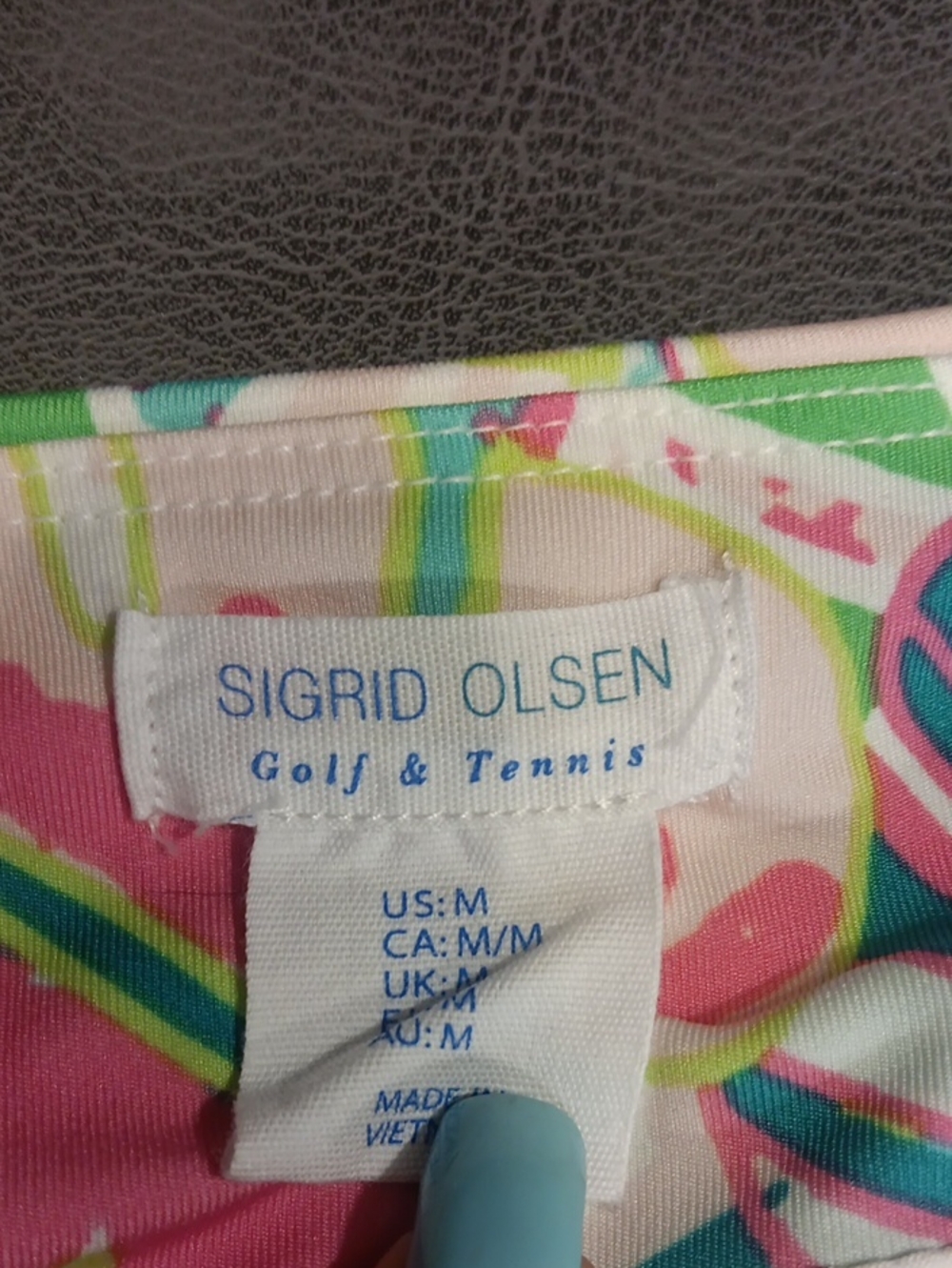 Sigrid Olsen Golf & Tennis 2-Pc Set Paloma Tropical Pink Green [Medium] EUC - Picture 11 of 14